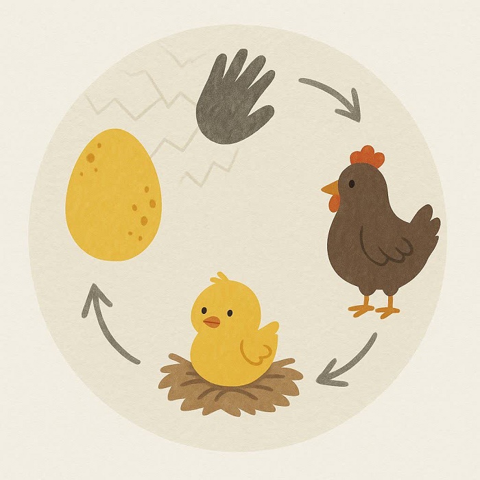 چرخه زندگی مرغ، آموزش علوم برای کودکان، کاردستی علمی، آموزش تخممرغ تا مرغ، پروژه آموزشی کودکانه